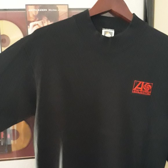 Other - Vintage Atlantic Records Embroidered Logo long sleeve tee